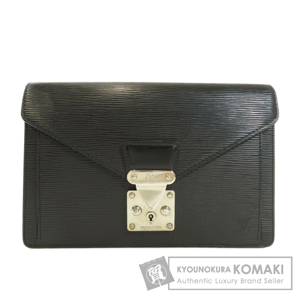 Louis Vuitton Series Dragonne Clutch Bag Epi Leather Black